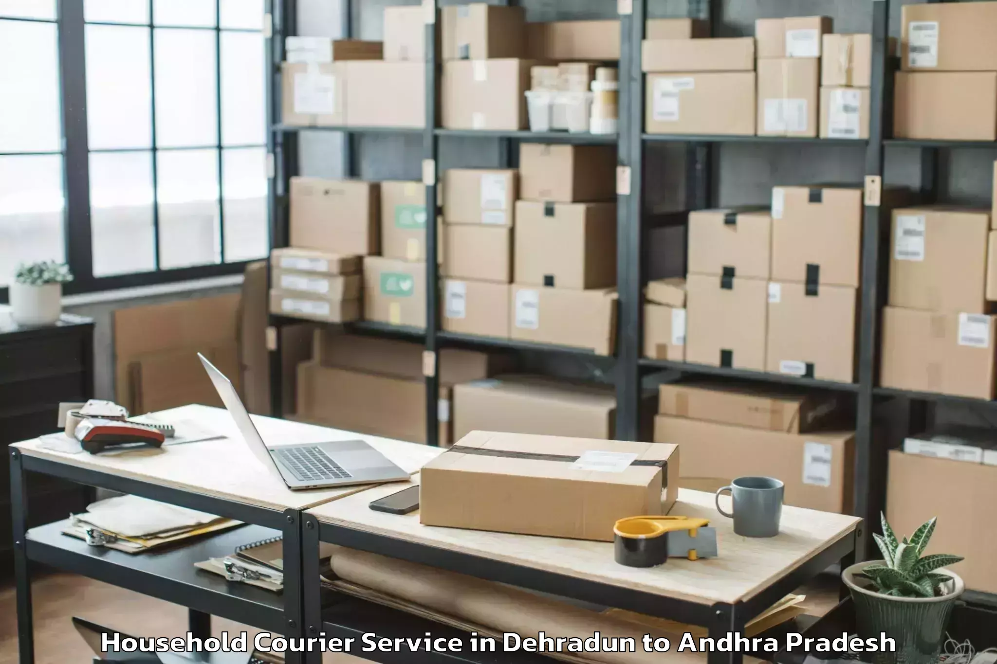 Reliable Dehradun to Nadendla Household Courier